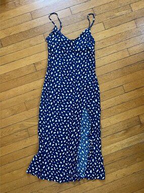 Reformation Crimini Dress in Blue Moray Print, Size 0